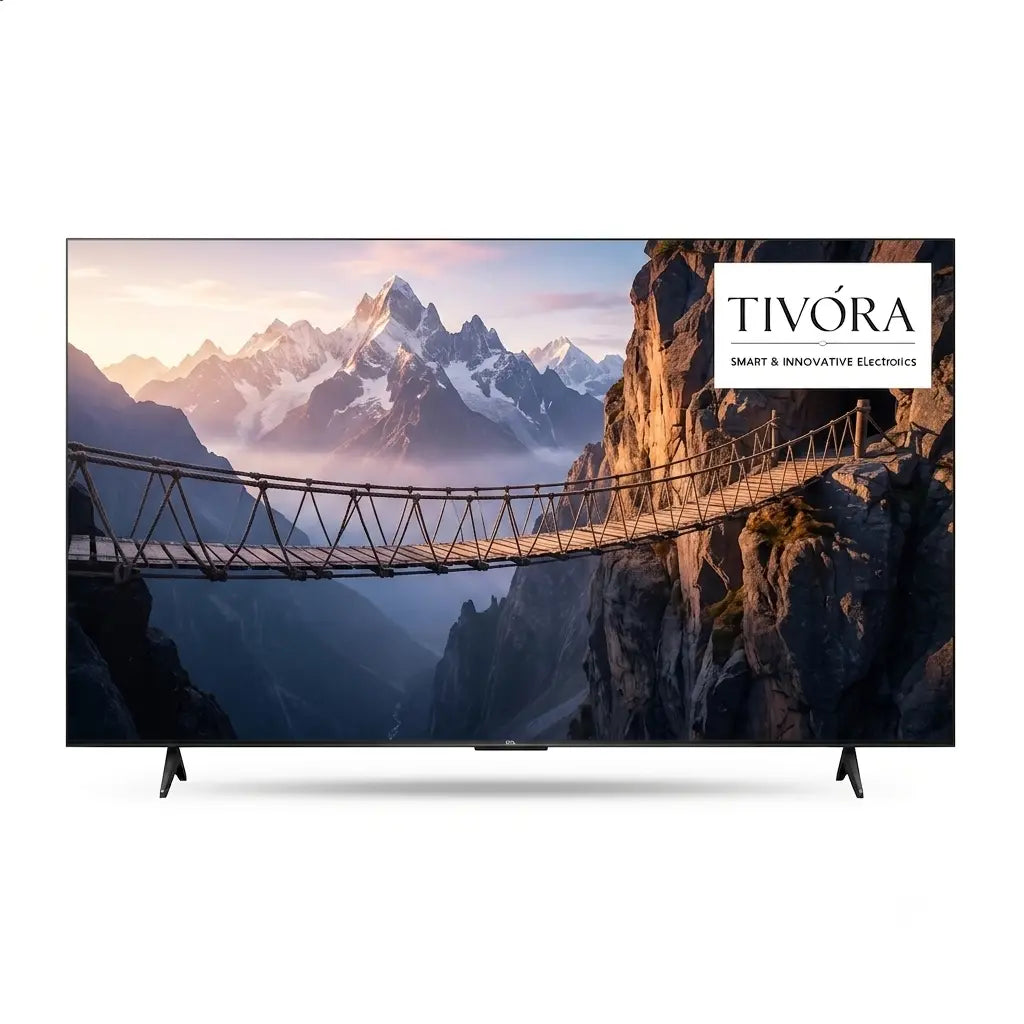 Enjoy With TIVORA TV clear Full HD 1920×1080 visuals with a quality BOE panel, smooth 60Hz performance, and a wide 178° viewing angle. Built-in WiFi ensures easy connectivity, while 20W sound output delivers a rich and immersive audio experience..
