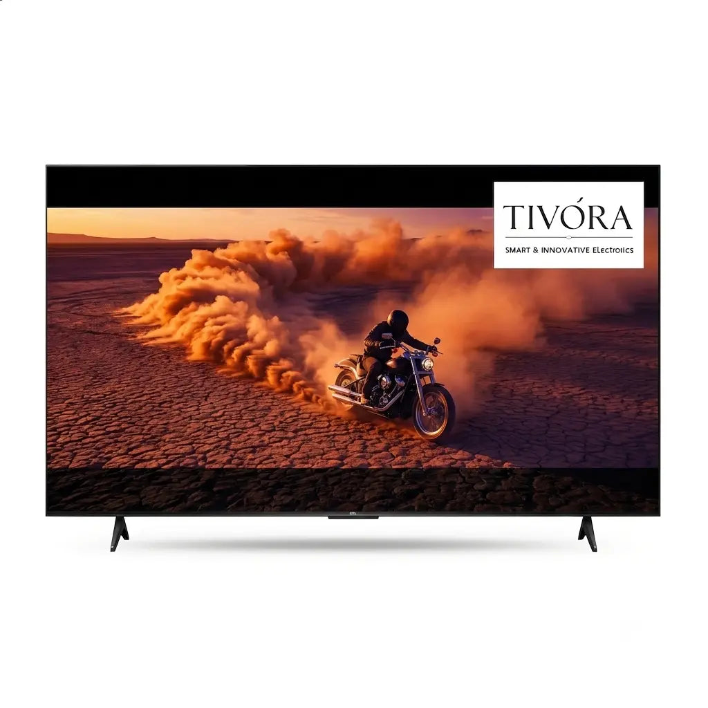 Experience vibrant Full HD visuals on a 43-inch display powered by Android, delivering smooth performance, seamless connectivity, and immersive sound for a smarter entertainment experience with TIVORA INDIA.